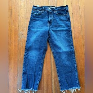 Levi’s wedgie straight button fly jeans. Dark wash